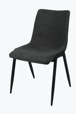Nordic Modern Restaurant Kitchen Furniture Metal Steel Fabric Velvet Leisure Chair Dining Chair for Home