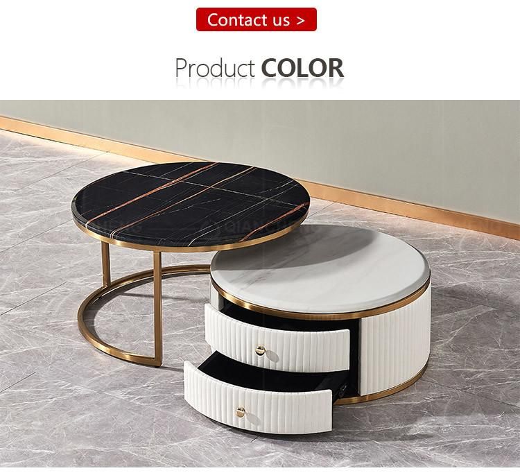 Wholesale Luxury Modern Tea Table Metal Living Room Furniture Center Table Fashion Home Coffee Table Set