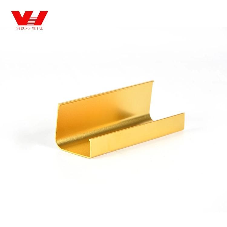 Kitchen Section Handles Cabinet Door Anodized Matt Aluminium Extruded Profile