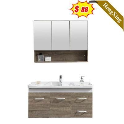 Simple Brand New Design Stylish Hot Sell Glass Basin Bathroom Cabinet with Mirror