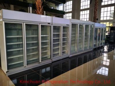 Chiller Display Deep Freezer Showcase for Super Market with Light Box on Top