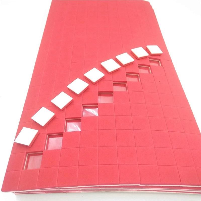 18*18*3+1mm Red Rubber with Cling Foam of Glass Separator EVA Rubber Spacers on Sheets