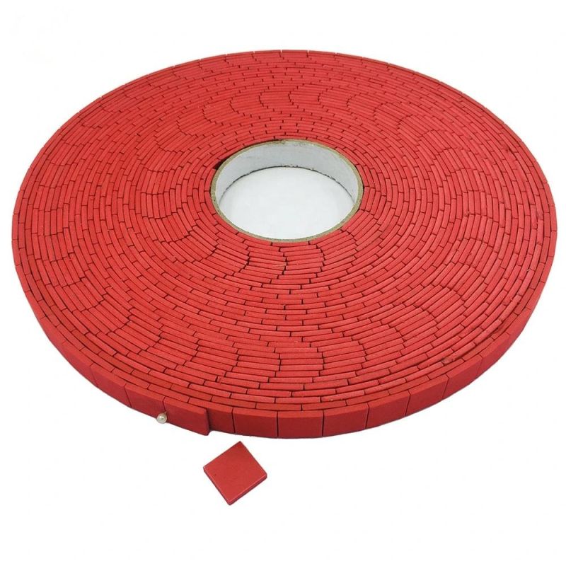 Red Foam Spacer with Glass Separator EVA Rubber Pads on Sheets for Glass Shipping with 15*15*3+1mm