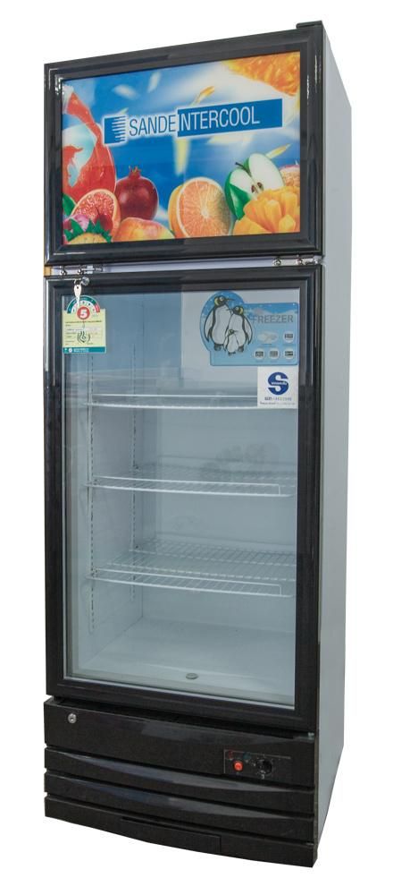 Chest Freezer Double Temperature Double Glass Door Vertical Showcase