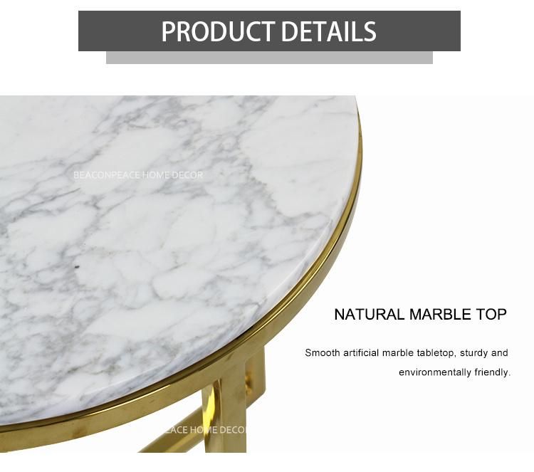 Natural Marble White/Black/Green/Beige Marble Furniture Coffee Table for Hotel and Restaurant
