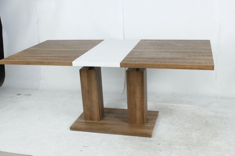 High Quality Home Restaurant Office Furniture Table Sets Modern Extendable MDF Wooden Dining Table