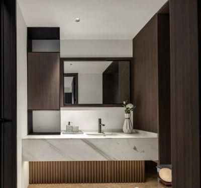 Popular China Manufacturer Rock Stone Bathroom Cabinet Floor Standing Bathroom Vanity