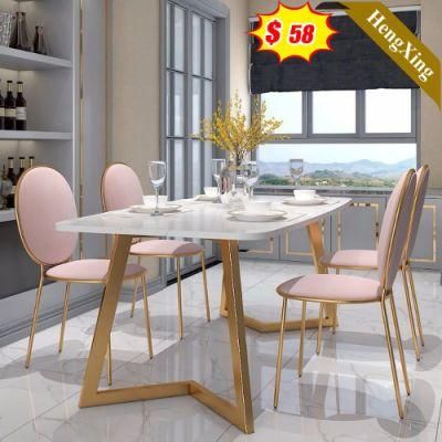 Home Furniture Metal Marble Resin River Epoxy Dining Table with Metal Frame