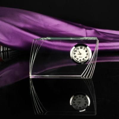 Crystal Glass Table Clock and Desk Clock Craft