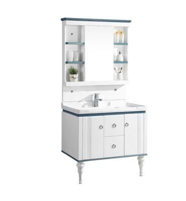 PVC Bathroom Wash Basin Cabinet Custom Bathroom Vanity with Mirror