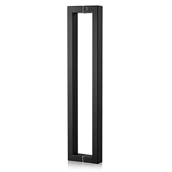 Pull Push Two Side Glass Door Handle Matte Black Paint Finish