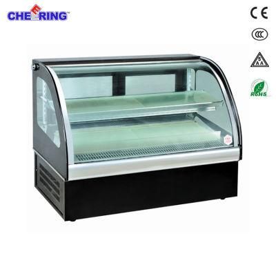 Cheering Commercial Cake Refrigerated Showcase Counter Top Glass Door Fridge Bread Showcase
