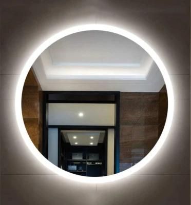 Jinghu Morden Fashion Design Rect Round Shape Hotel Smart Bathroom LED Lighted Makeup Mirror