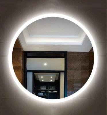 Jinghu Morden Fashion Design Rect Round Shape Hotel Smart Bathroom LED Lighted Makeup Mirror