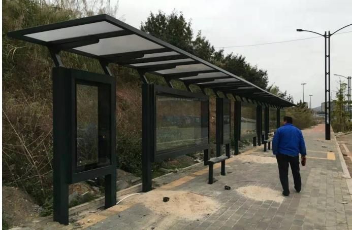 Tempered Glass Light Box Bus Stop