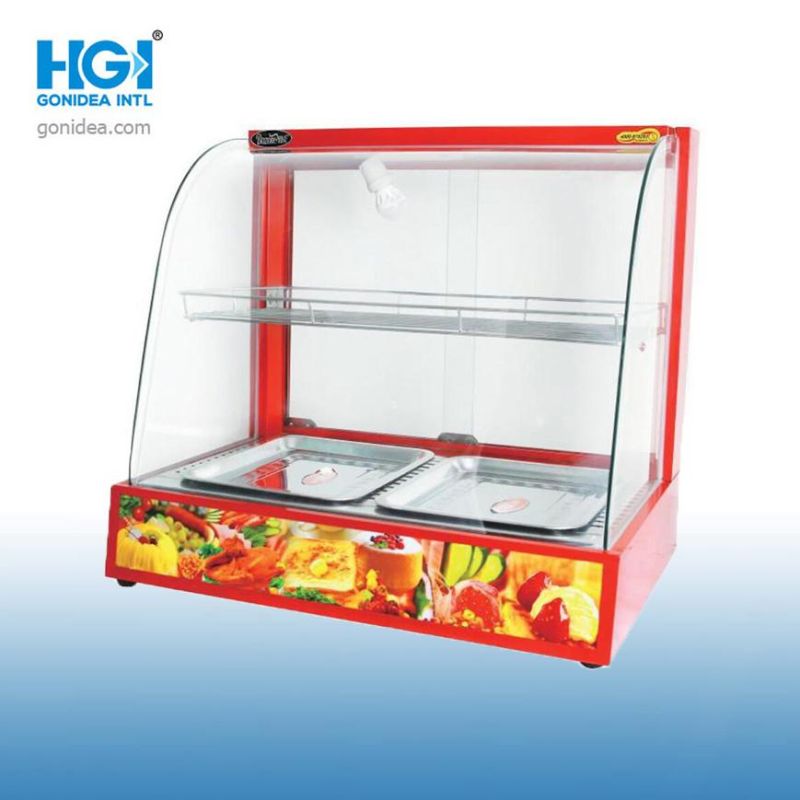 Glass Hot Food Warmer Display Warmer Cabinet for Shop Dh-60/90