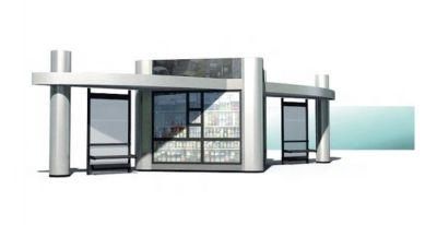 Modern City Outdoor Conditioner Aluminum Alloy Advertising Bus Shelter