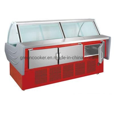 Good Quality Supermarket Deli Food Meat Chiller Fresh Food Display Showcase