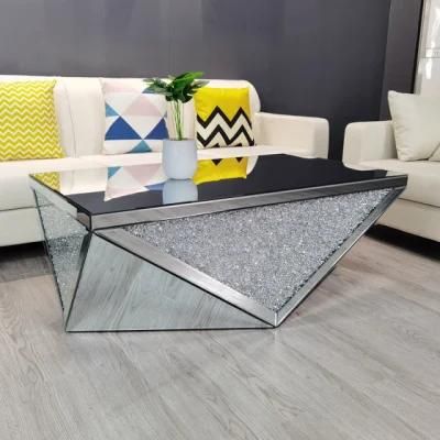 Simple Style Venetian Mirrored Home Furniture Tempered Glass Coffee Table
