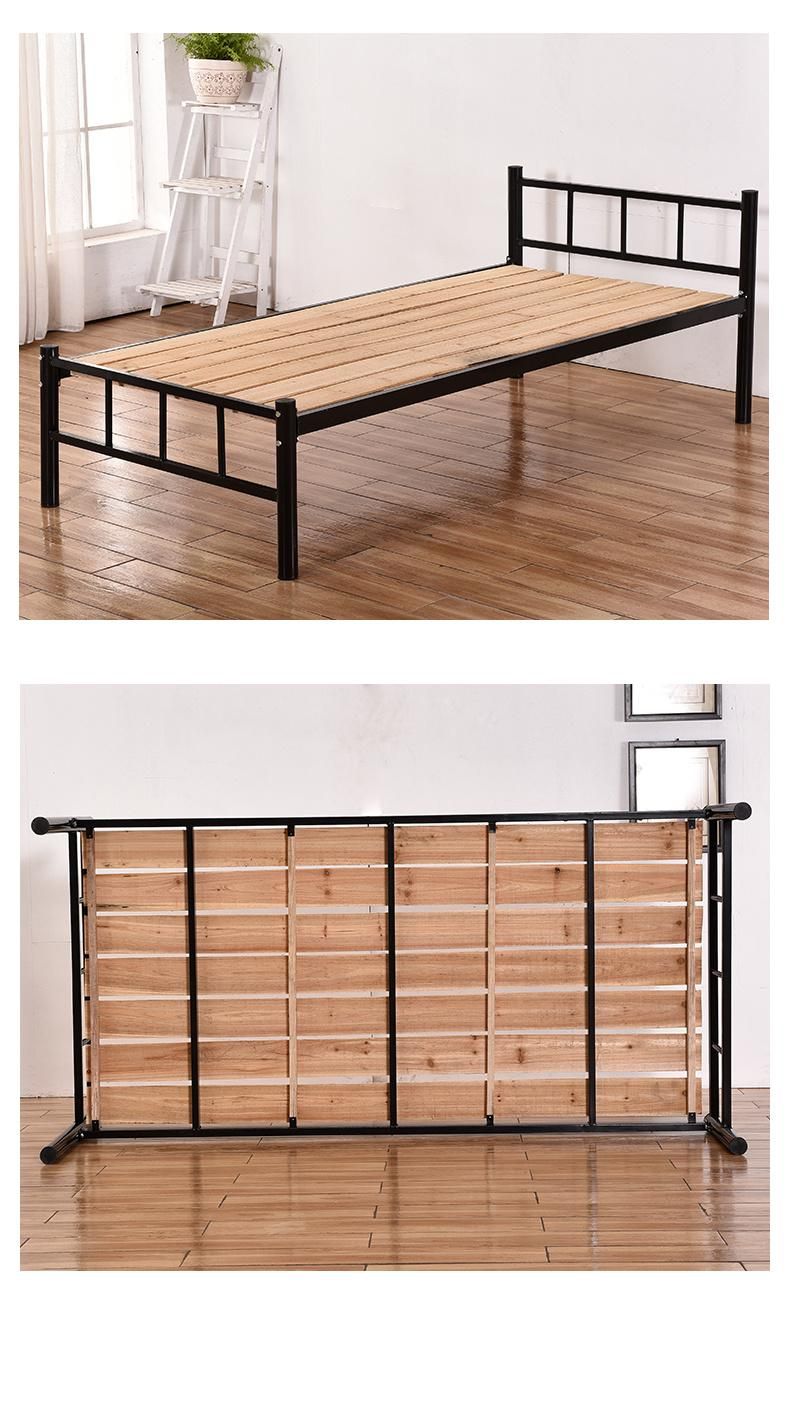 High Quality Bedroom Furniture School Dorm Beds Metal Bunk Bed for Sale Single Bed