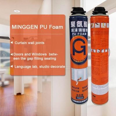 Single Part Moisture-Cure Polyurethane PU Foam Spray for Built-in Wardrobe Waterproof