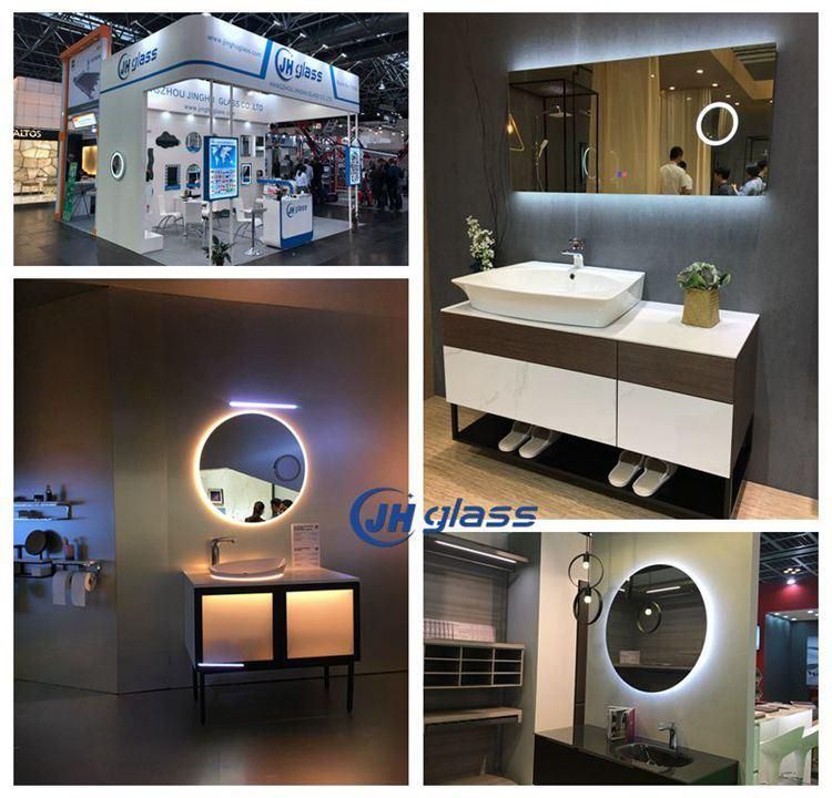 LED Backlit Round Bathroom Vanity Anti-Fog Circle Wall Mounted Mirror with Dimmable Touch Sensor
