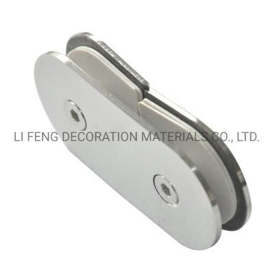 Stainless Steel 180&deg; Round Shower Room Glass Fixed Clip/Bathroom Door Hinge for Glass Hardware Accessories