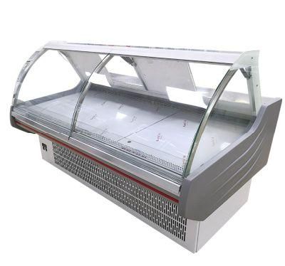 Commercial Curved Glass Deli Food Cold Display Showcase for Sale