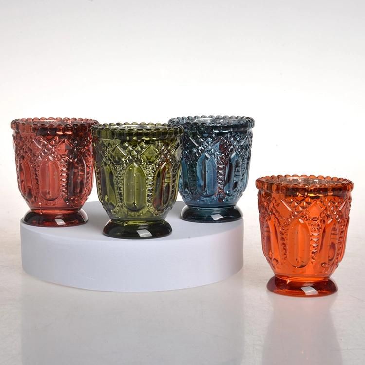 Best Selling Empty Wide Mouth Container Glass Candle Holder Jars for Home Decoration
