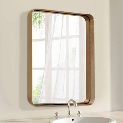 Home Decoration Frame Mirror Diamond Shape Aluminum Wall Mirror Horizontal/Vertical Bathroom Furniture Mirror