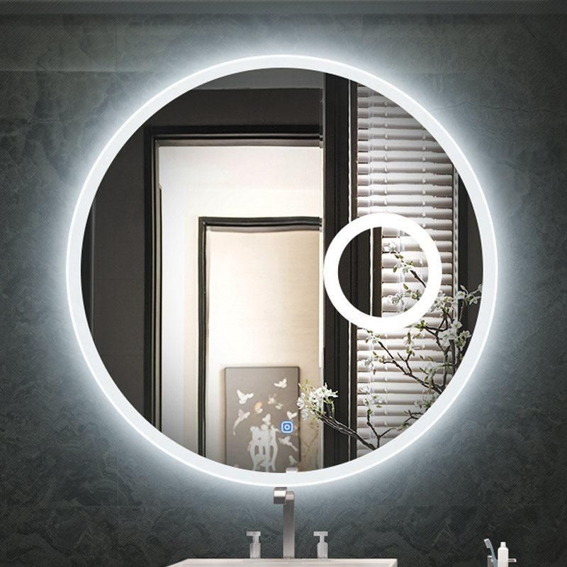 Foshan Factory New Style Modern Design Bathroom Furniture Lighting Round LED Glass Mirror