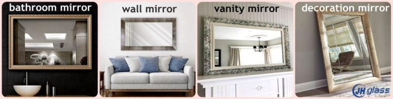 Square Wall-Mounted PS Material Framed Explosion-Proof Bathroom Mirror Vanity Mirror Shaving Mirror Make-up Mirror