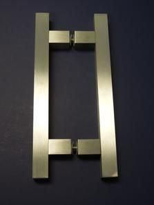 Two Side Rectangle Tubular Stainless Steel Hardware Factory Door Accessories Glass Door Handle (pH-068)