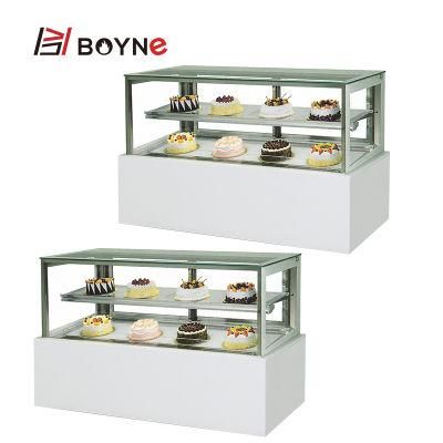 Commercial Japaese Style Two Layers Cake Chiller Display Showcase