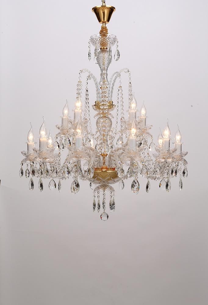 European Style Traditonal Antique Interior Decorate Lighting Furniture Chrome Raindrop Crystal Chandelier Factory Supply