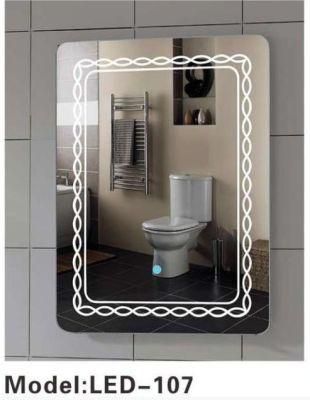 Crystal Wall LED Magic Smart Cosmetic Makeup Silver Bathroom Mirror