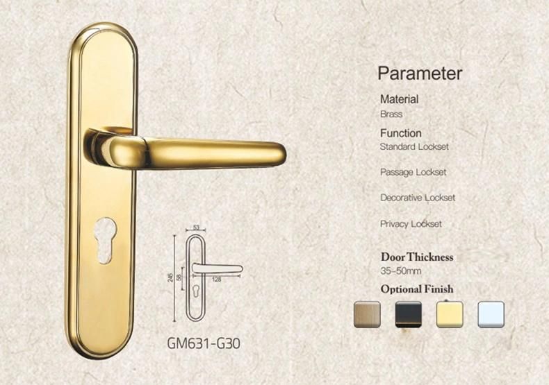 Brass Copper Bronze Front Wood Door Interior Lock Lockset