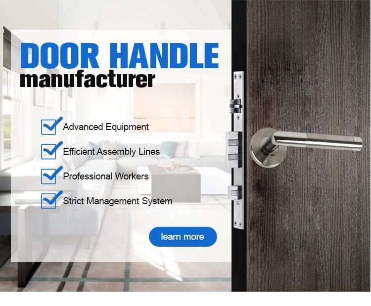 High Standard Metal and Wood Door Handle European Curving Door Handle for Interior