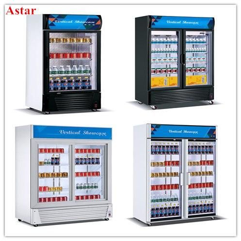 Hot Sale Three Glass Door Showcase for Beverage (HG-1100AF)