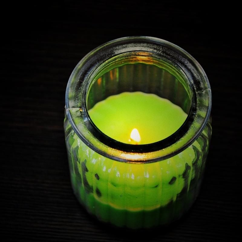 Black Air Purification Color Glass Candle Holders for Home Decoration