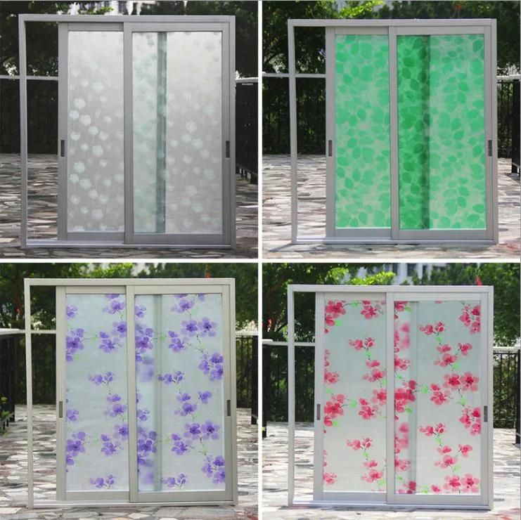 Moi Good Quality Hot Selling Floral Design PVC Adhesive Removable Glass Tinted Film Sticker