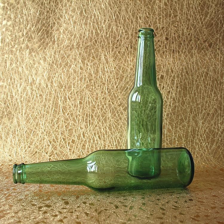 330ml Emerald Beer Bottle Empty Bottle Beverage Glass Bottle Refined Beer Bottle Wine Cabinet Decorative Wine Bottle Glassware