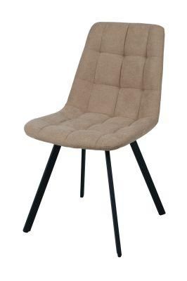 Modern New Design Style Home Furniture Comfortable Velvet Fabric Luxury Metal Dining Chair for Sale