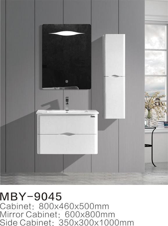 Hotel European Modern Wall-Hung Bathroom Vanity with Mirror Cabinet