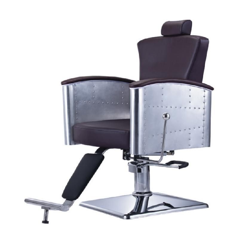 Hl-1178 Salon Barber Chair for Man or Woman with Stainless Steel Armrest and Aluminum Pedal