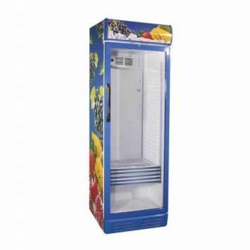 High Quality Stainless Steel Fan Cooling Vertical Unforged Glass Door Freezers for Showcase