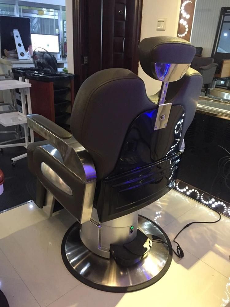 Hl-9287 Salon Barber Chair for Man or Woman with Stainless Steel Armrest and Aluminum Pedal