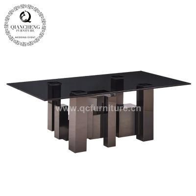 Living Room Furniture Mirror Black Glass Coffee Table Center Table