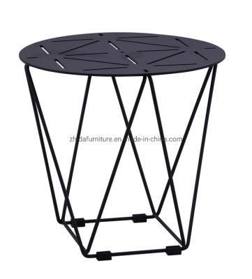 Black Power Coating Metal Side Table for Leisure Chair