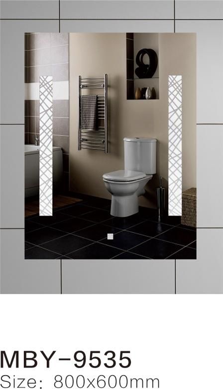 Rectangle Shape Simple Light Luxury Bathroom LED Intelligent Touch Screen Smart Mirror